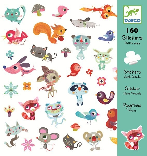 Djeco lipdukai "Mažieji draugai", 160 vnt. DJ08842