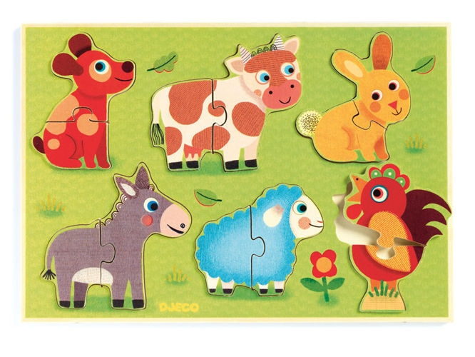 Djeco mažųjų dėlionė "Coucou-cow" DJ01259