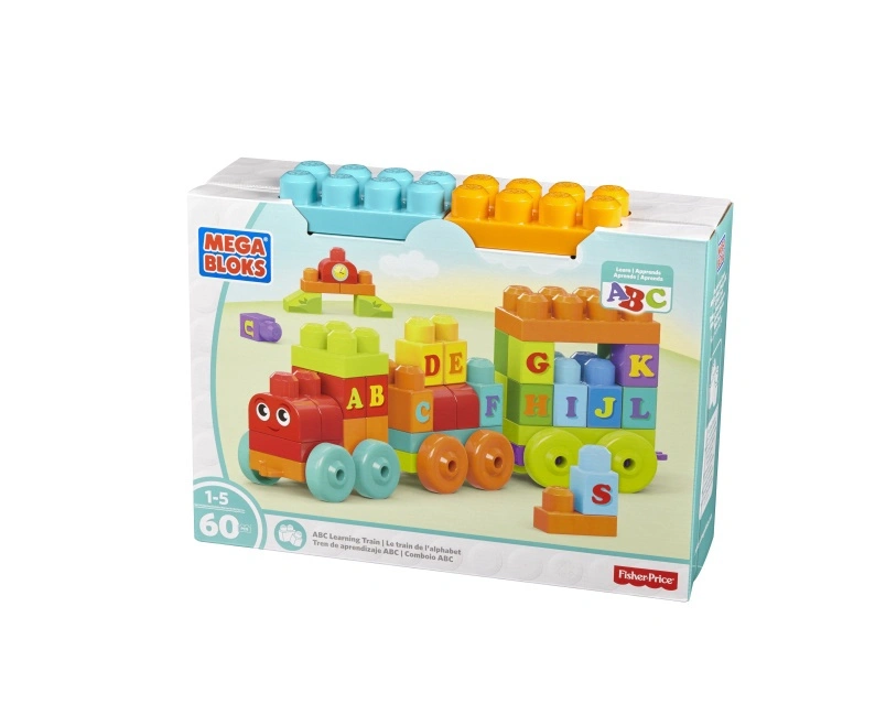 MEGA BLOKS ABC Traukinys 60 detalių DXH35