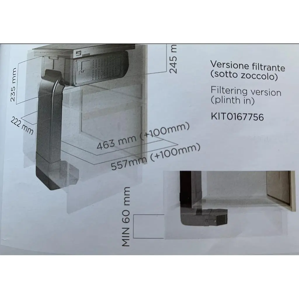 Gartraukio priedas ELICA Recycling kit plinth-in for Nikolatesla FIT KIT0167756