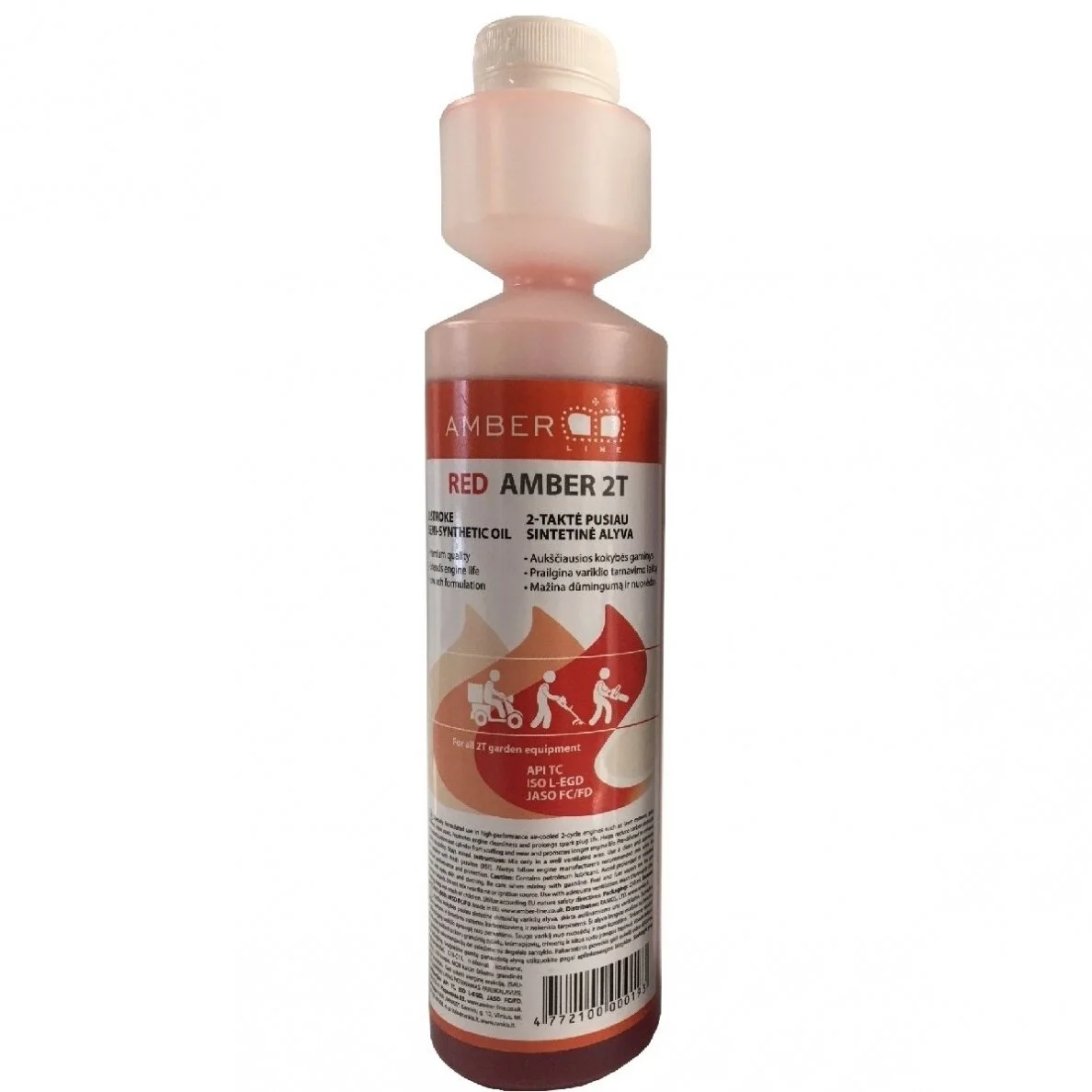 Alyva raudona 2T AMBER 250ml su dozatoriumi