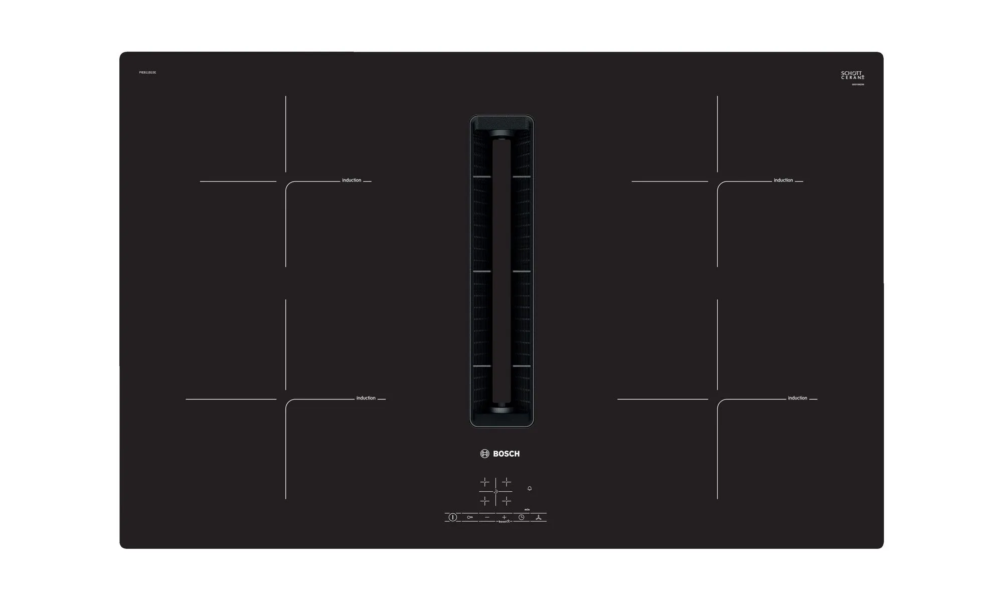 Indukcinė kaitlentė su gartraukiu Bosch PIE811B15E