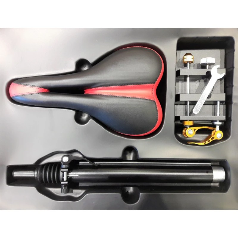 Elektroninio paspirtuko sėdynė Beaster Scooter BSSEAT, tinka BS700B, BS701B, BS800B, BS801B modeliams,Black/Red