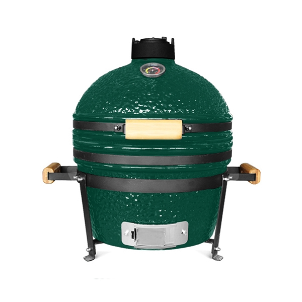 Kepsninė (Grilis) BIGGRILL Kamado Mini 16" žalias + daugiafunkcinė 2 zonų sistema + plieninis pelenų valymo įrankis + kepsninės uždangalas + keramikinis vištos laikiklis+ DOVANA
