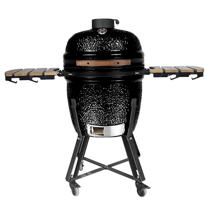 Kepsninė (Grilis) BIGGRILL Kamado Medium 21" juodas + daugiafunkcinė 2 zonų sistema + plieninis pelenų valymo įrankis + kepsninės uždangalas + keramikinis vištos laikiklis