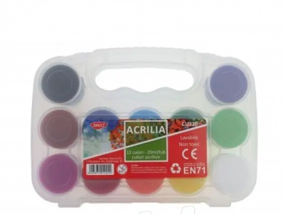 Akrilinių dažų rinkinys 12sp. 20ml CU320A, DACO, R15-781