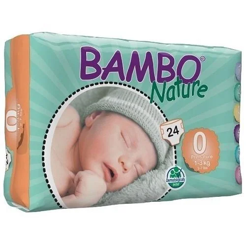 BAMBO NATURE sauskelnės Premature 1-3 kg,  24 vnt./pak.