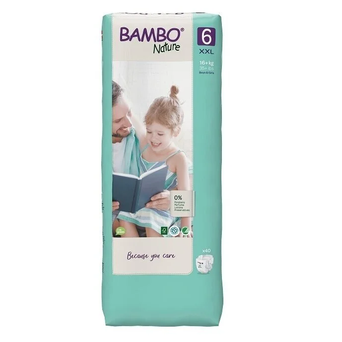 BAMBO NATURE ekol. sauskelnės 6 (16+ kg), 40 vnt./pak.