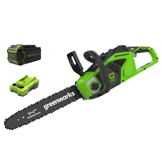 Grandininis pjūklas Greenworks GD40CS15K4 (su 4Ah akumuliatoriumi ir įkrovikliu)