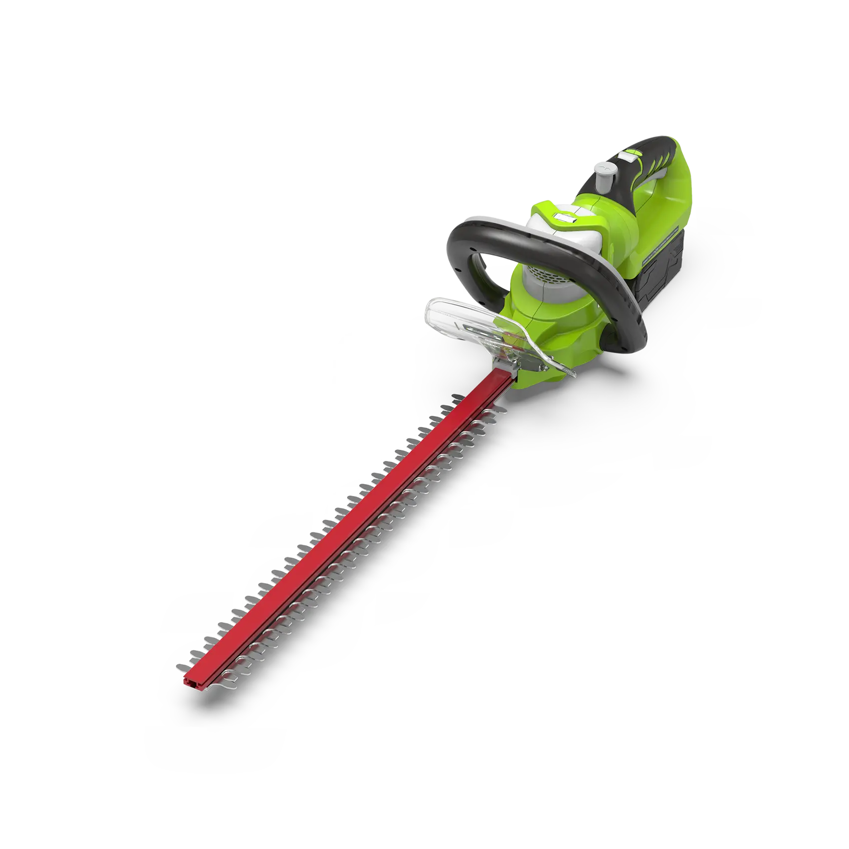 Akumuliatorinės gyvatvorių žirklės Greenworks G24HT57K2, 24V (su 1x2Ah akumuliatoriumi ir  universaliu įkrovikliu)