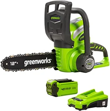 Akumuliatorinis grandininis pjūklas Greenworks G40CS30K2 (su 2 Ah akumuliatoriumi ir krovikliu)