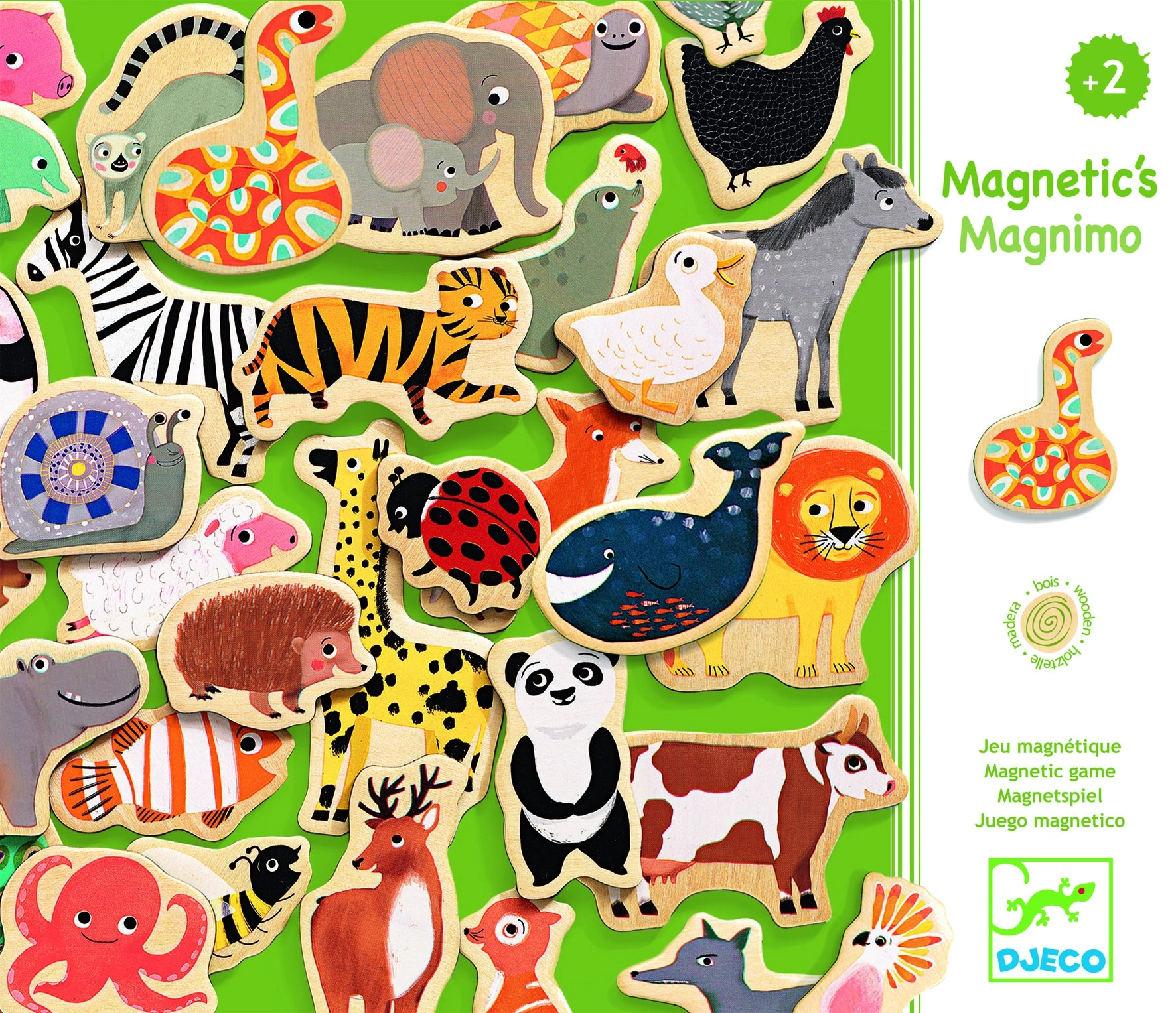 Djeco Magnetukų rinkinys "Gyvūnai" (36 vnt.), DJ03124