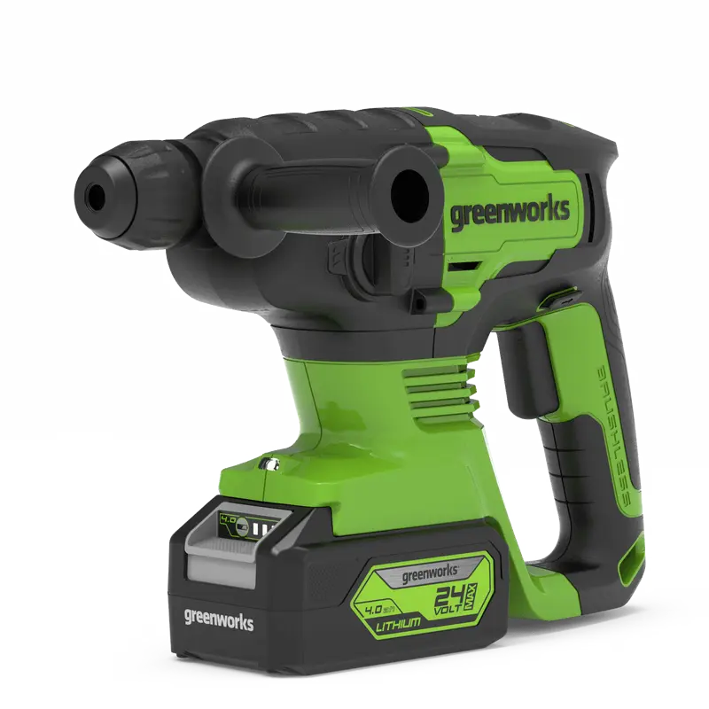 Smūginis gręžtuvas Greenworks GD24SDS2 (be akumuliatoriaus ir kroviklio)