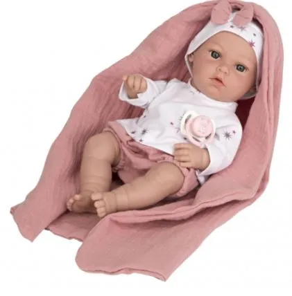 Arias lėlytė su rausvu apklotėliu, 33 cm, AR50658