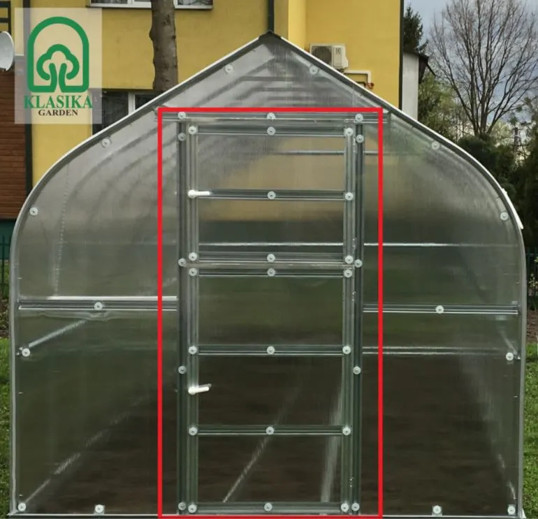 Papildomos durys gale šiltnamiui Standart*KLASIKA be dangos (dangos reikia 1,05x2 m)  6 mm