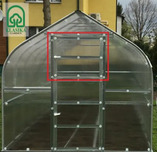 Papildoma orlaidė gale šiltnamiui Standart*KLASIKA be dangos (dangos reikia 1,05x1 m) 4 mm