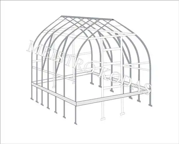 Šiltnamio Standart*KLASIKA 10 m2 karkasas, be dangos