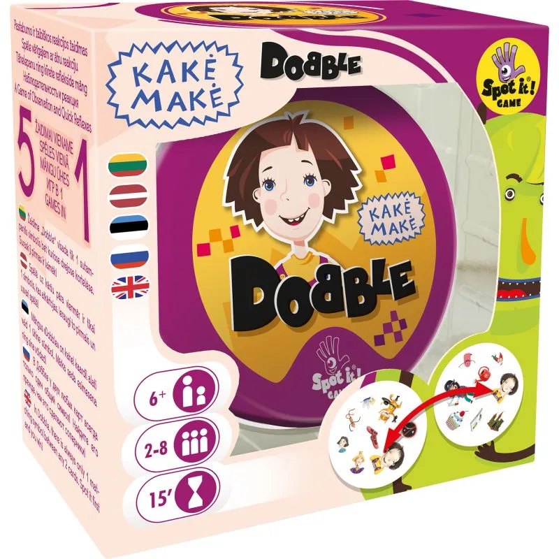 Stalo žaidimas Dobble Kakė Makė (LT/LV/EE/RU/EN)