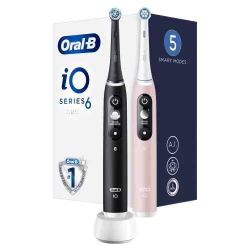 Elektrinis dantų šepetėlis Oral-B iO6 iOM6d.2J6 Black + Pink