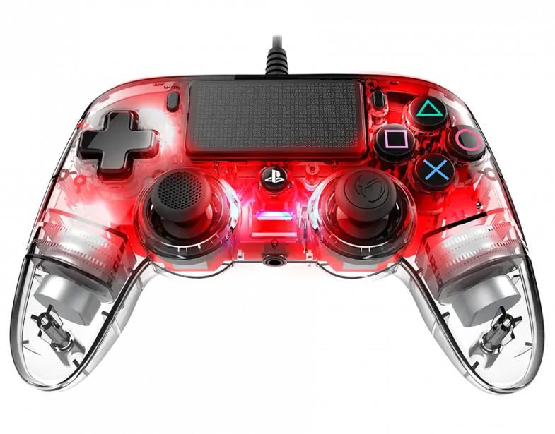 Žaidimų pultelis Nacon Illuminated Compact Controller PS4, Wired, Light Red