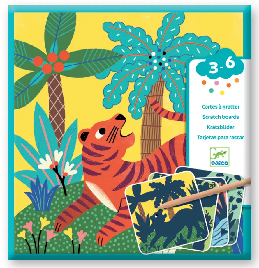 Djeco vaškiniai paveikslėliai „Didieji gyvūnai“ DJ09095