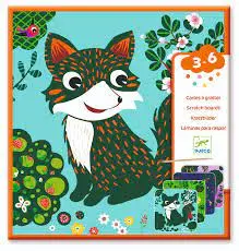 Nutrinamų kortelių rinkinys Miško gyvūnai DJ09093