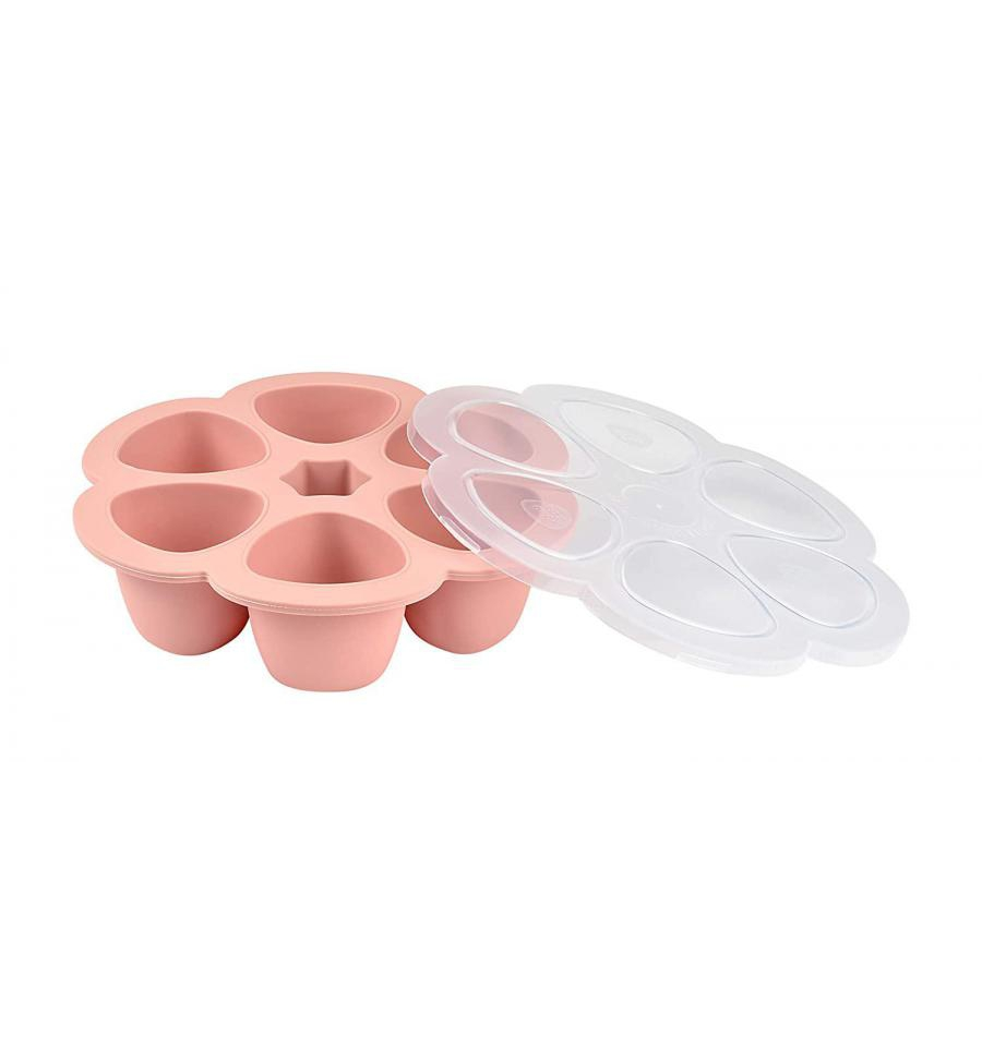 Silikoninis kūdikio maisto konteineris Multiportions Beaba (6 x 90 ml), Old Pink