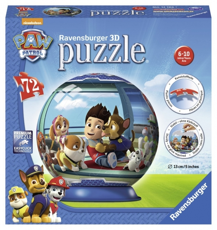 Ravensburger dėlionė "3D Puzzle ball: Paw Patrol"