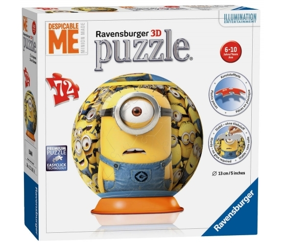 Ravensburger dėlionė "3D Puzzle ball: Minions Despicable"