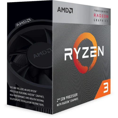 AMD AMD Ryzen 3 3200G, 3,6 GHz, AM4, 4 procesoriaus gijos, mažmeninė pakuotė, 4 procesoriaus branduoliai, kompiuterio komponentas