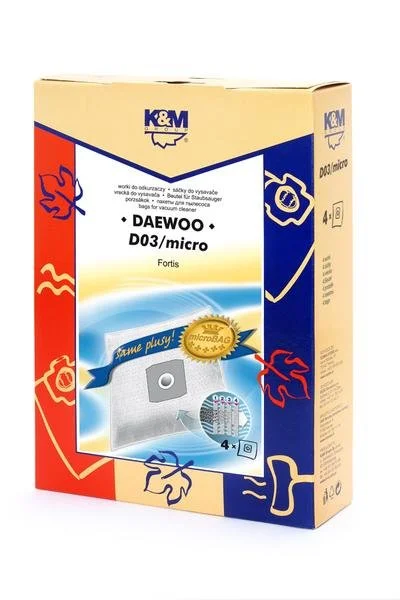 Dulkių siurblio maišeliai K&M DAEWOO (4 vnt.)