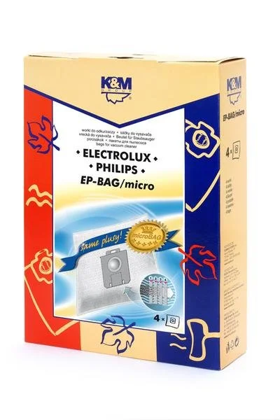 Dulkių siurblio maišeliai K&M ELECTROLUX-PHILIPS S-BAG (4vnt)