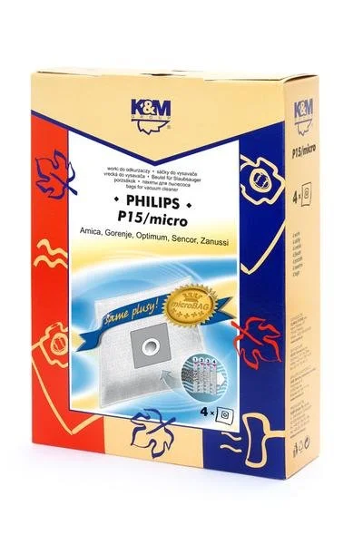 Dulkių siurblio maišeliai K&M PHILIPS / CONCEPT / SENCOR / ZANUSSI (4 vnt.)