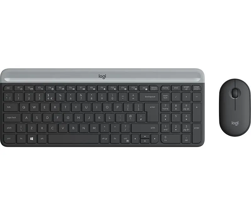 Belaidė klaviatūra ir pelė Logitech MK470, Pilka (JAV)
