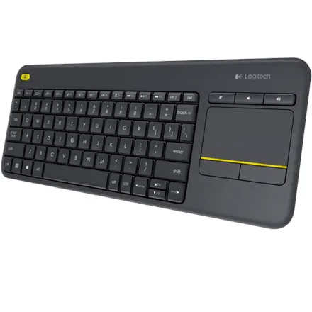 LOGITECH belaidė jutiklinė klaviatūra k400 Plus - INT BLACK