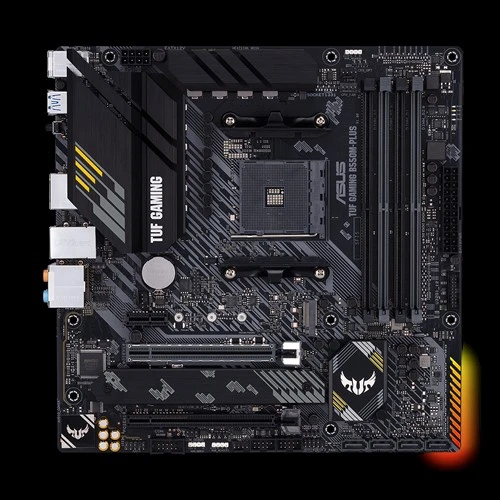 Asus TUF Gaming B550M-Plus 4 atminties lizdai, procesorių šeima AMD, Micro ATX, DDR4, procesoriaus lizdas AM4, lustų rinkinys AMD B