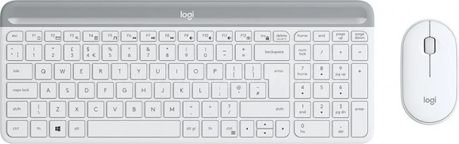 Belaidė klaviatūra ir pelė Logitech MK470, Balta (US)