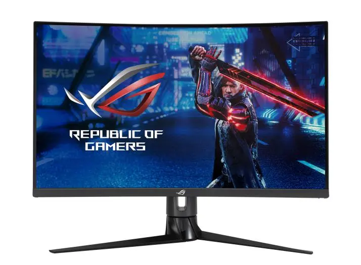 Monitorius Asus XG32VC 31,5" QHD, VA, lenktas, 400 cd/m², 1 ms, 170Hz, juodas, 90LM03S0-B04170