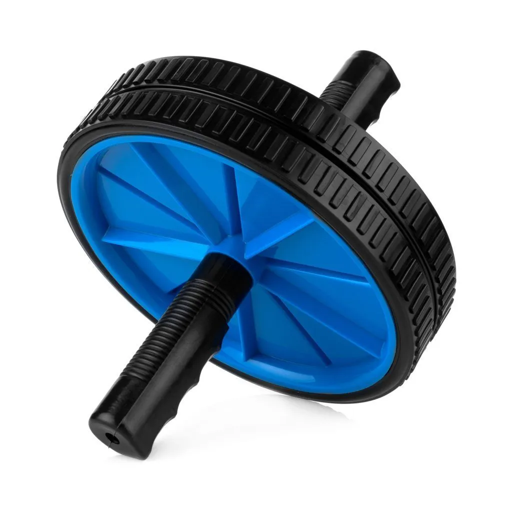 Spokey TWIN II Double roller, Blue/black, Plastic/steel