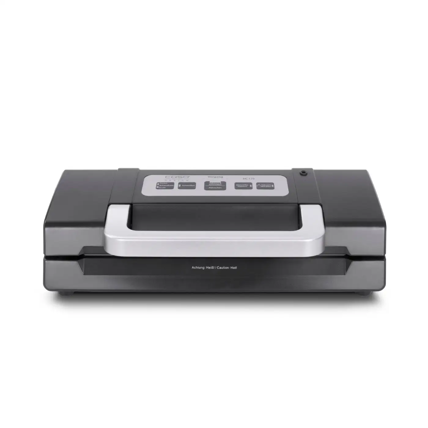 Caso Vakuuminis sandariklis HC 170 Automatinis, 110 W, Nuimama vakuuminė kamera, Plėvelės dėžutė, 10 profesionalių maišelių 20 x 30 cm ir siurbimo žarna vakuuminiam konteineriui, juodas/nerūdijantis plienas
