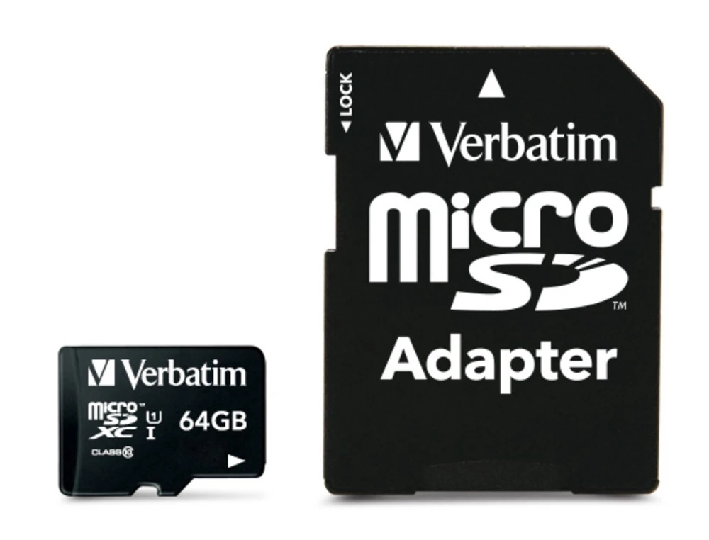 Verbatim microSDXC 64GB Class 10 incl Adapter