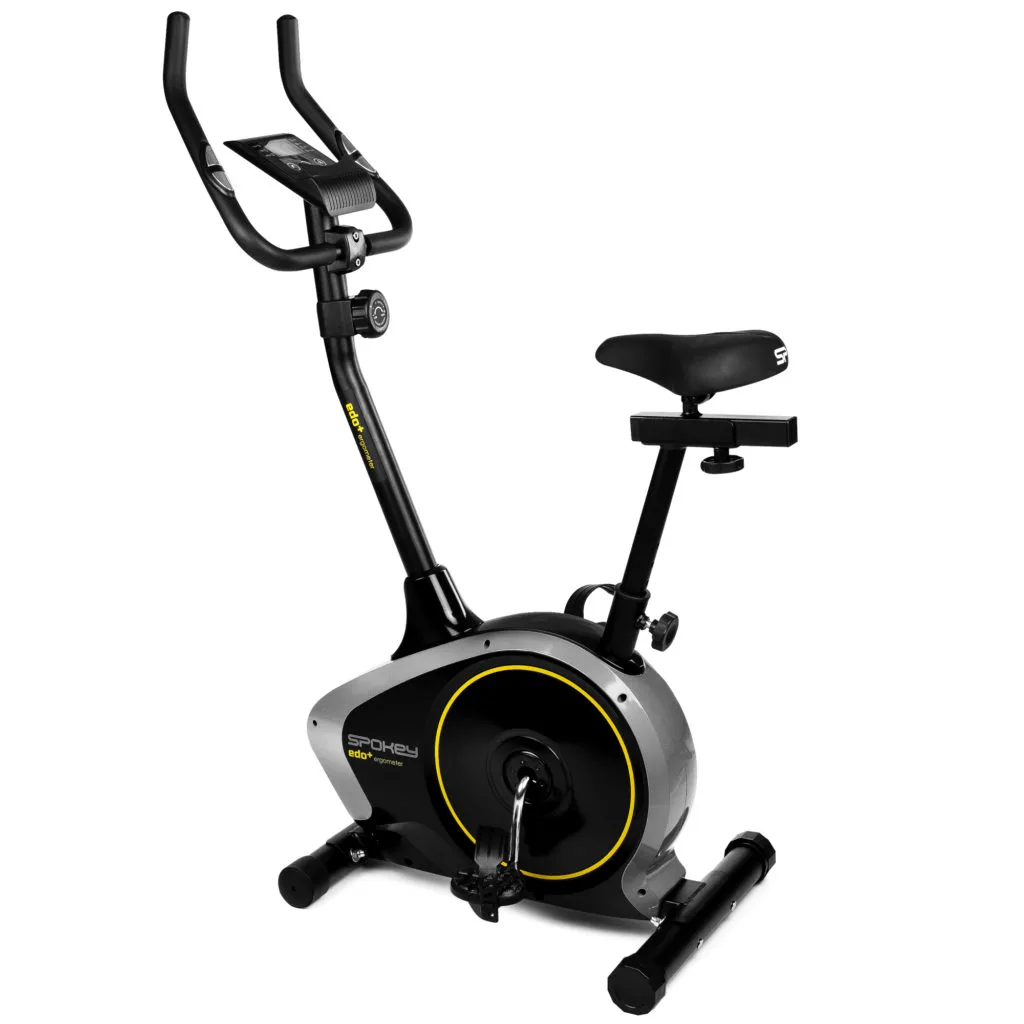 Spokey EDO+ Upright magnetic bike, 88 x 47 x 137 cm, Magnetic 8-level tension, 120 kg, Grey