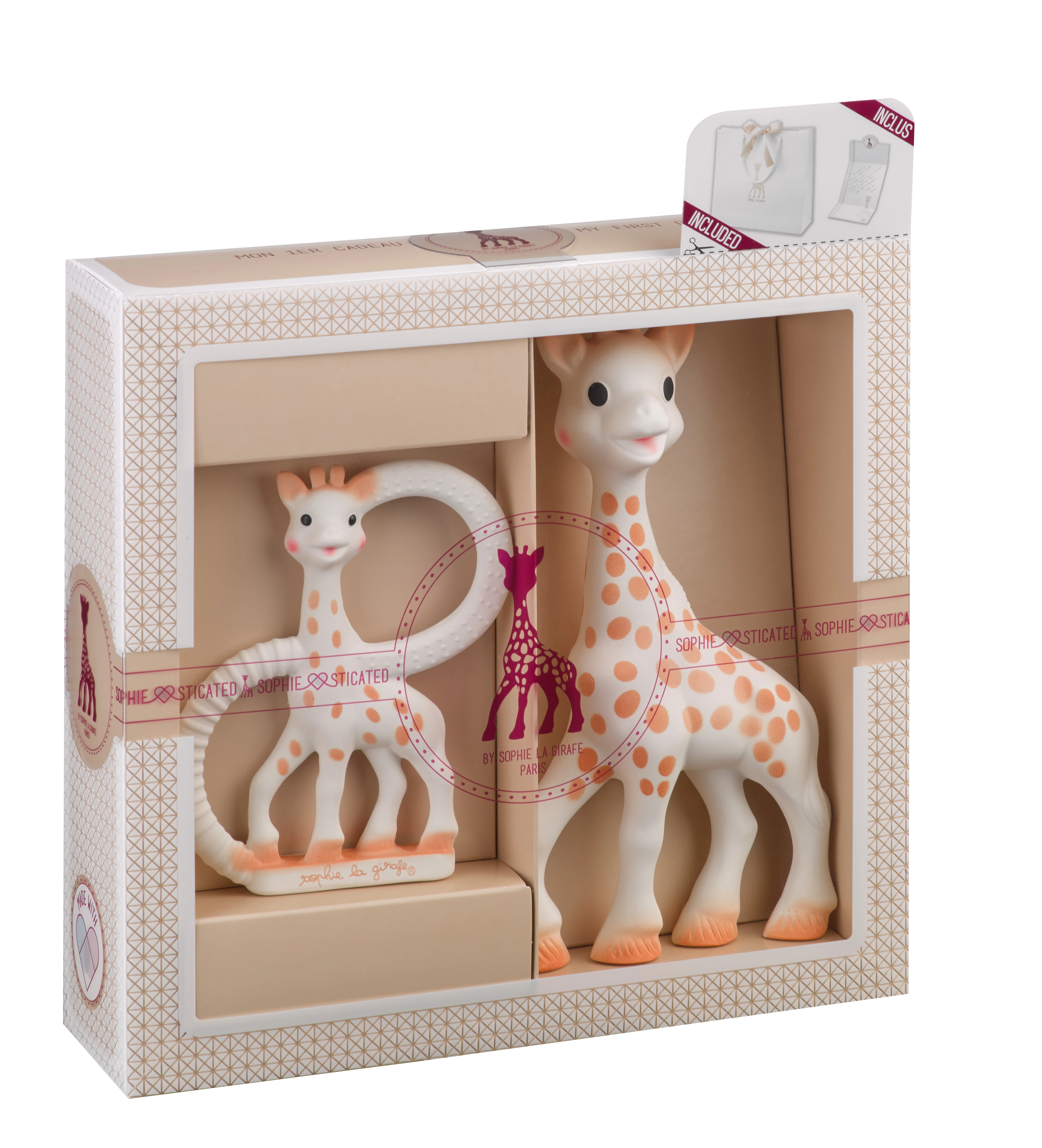 VULLI Sophie la girafe kramtukai dovanų pakuotėje 2 vnt. 0m+ sudėtingas 000001