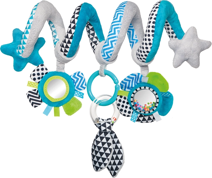 CANPOL BABIES interaktyvus lovelės/ vežimėlio žaislas spiralė Zig Zag, 68/063_blu