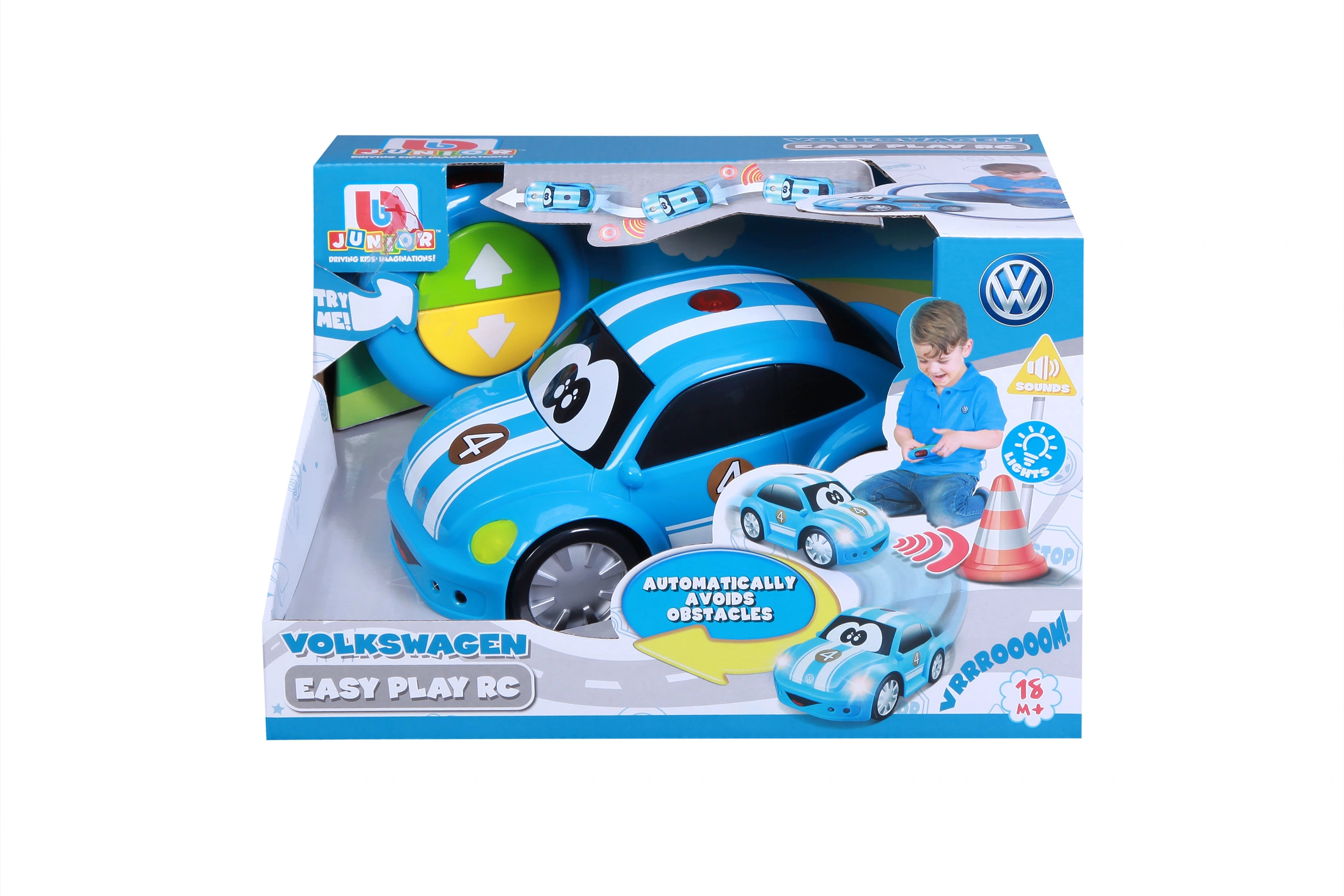 BB JUNIOR valdomas automobilis Volkswagen Easy Play, mėlynas, 16-92007