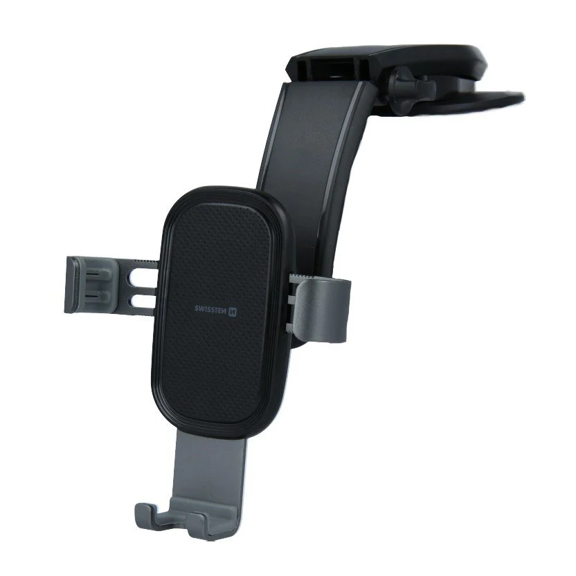 Swissten S-GRIP G1-R1 Metal Age Gravity 360 universalus automobilio skydelio laikiklis prietaisams sidabras