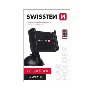Swissten S-GRIP B1 Premium universalus lango laikiklis su 360 pasukimu 3,5–6,0 colių įrenginiams, juodas