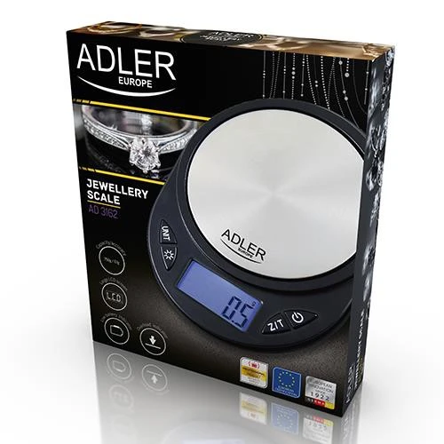 Adler AD 3166 virtuvės svarstyklės su dubeniu
