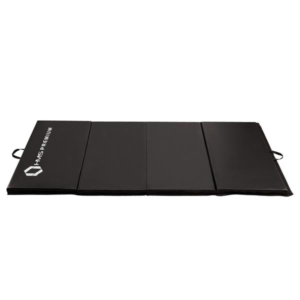 Sulankstomas gimnastikos kilimėlis HMS Premium MGS01 2400x1200mm, juodas