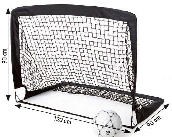 Vartai sulankstomi futbolo 120x90x90 black